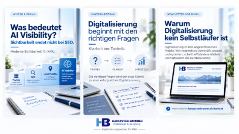 Content-Kanäle für Unternehmen mit Fachbeiträgen, LinkedIn und Newsletter